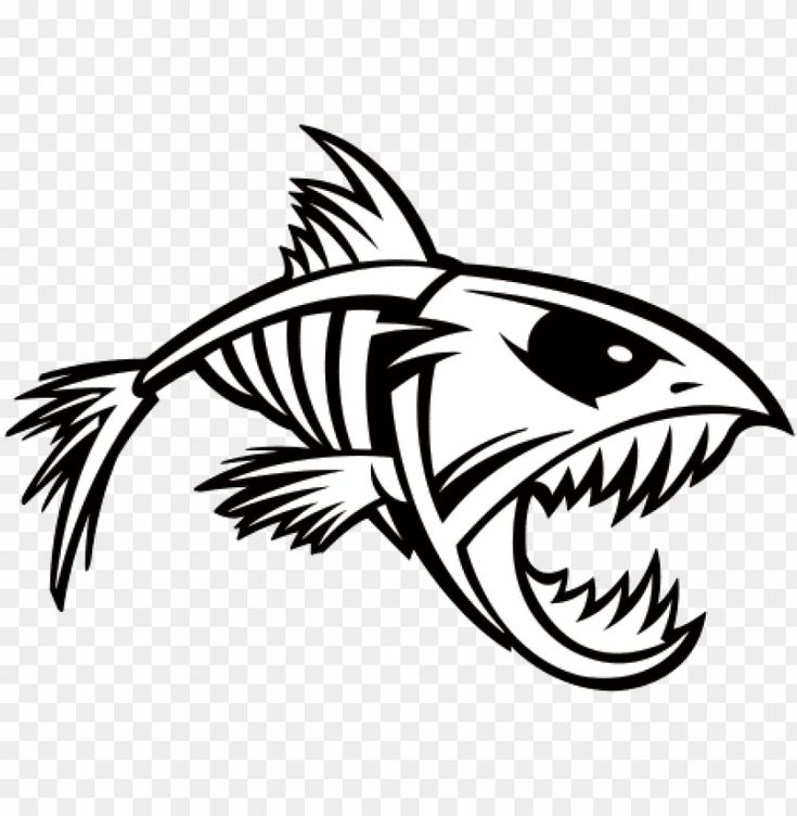 Detail Fish Skeleton Clipart Nomer 49