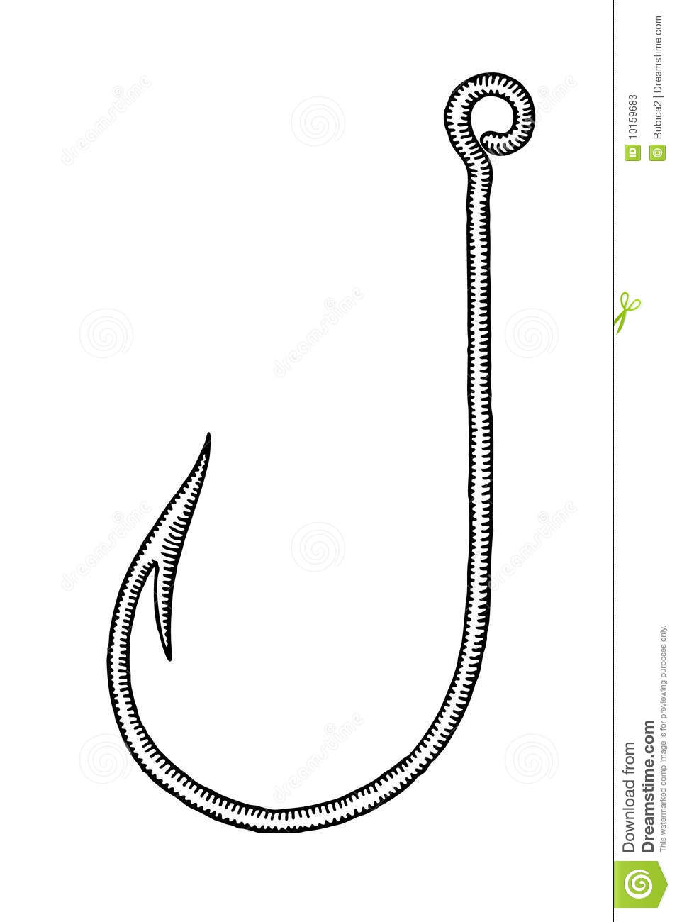 Detail Fishing Hook Clipart Black And White Nomer 13