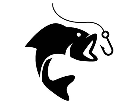 Detail Fishing Hook Clipart Black And White Nomer 38