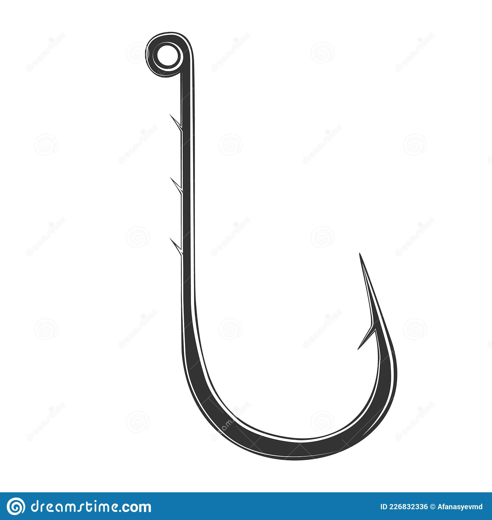 Detail Fishing Hook Clipart Black And White Nomer 5
