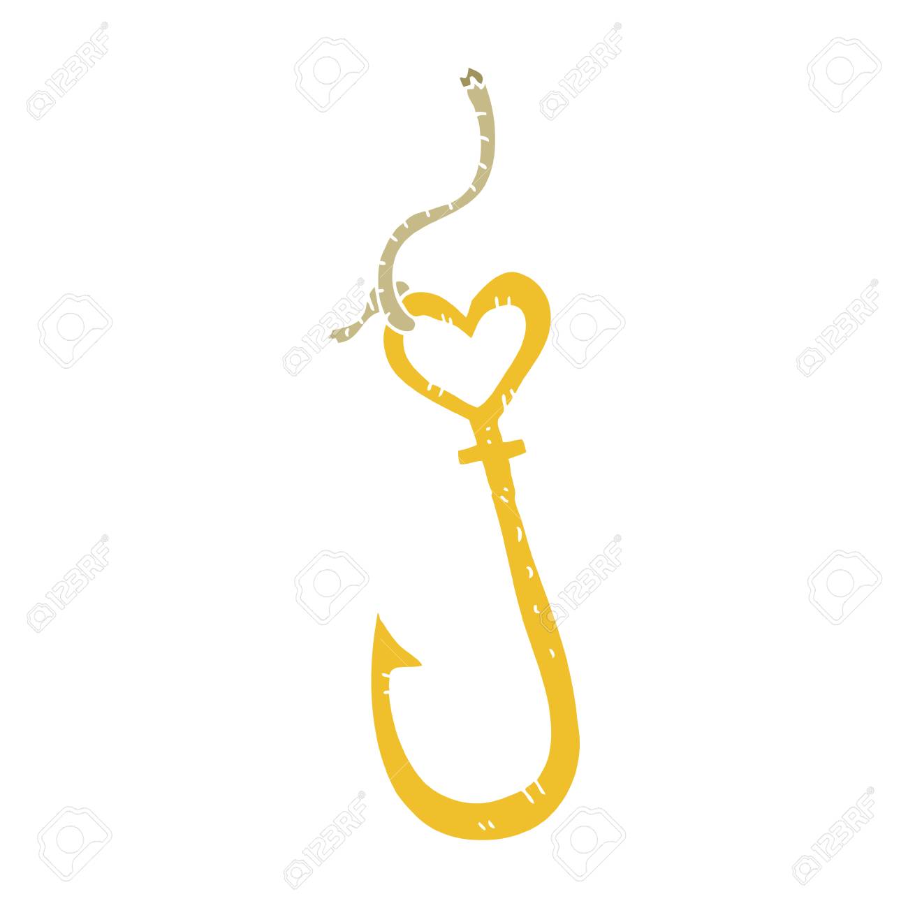 Detail Fishing Hook Heart Clipart Nomer 13
