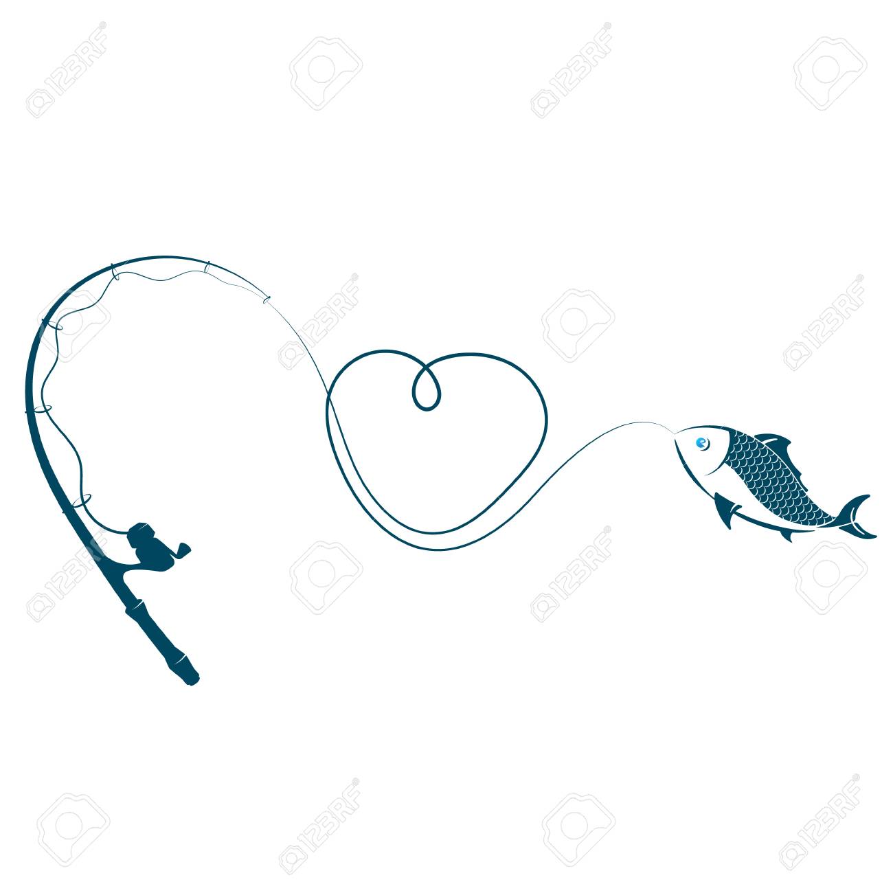 Detail Fishing Hook Heart Clipart Nomer 8