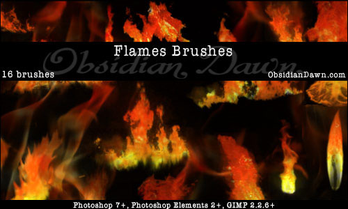 Detail Flame Brushes Photoshop Nomer 39