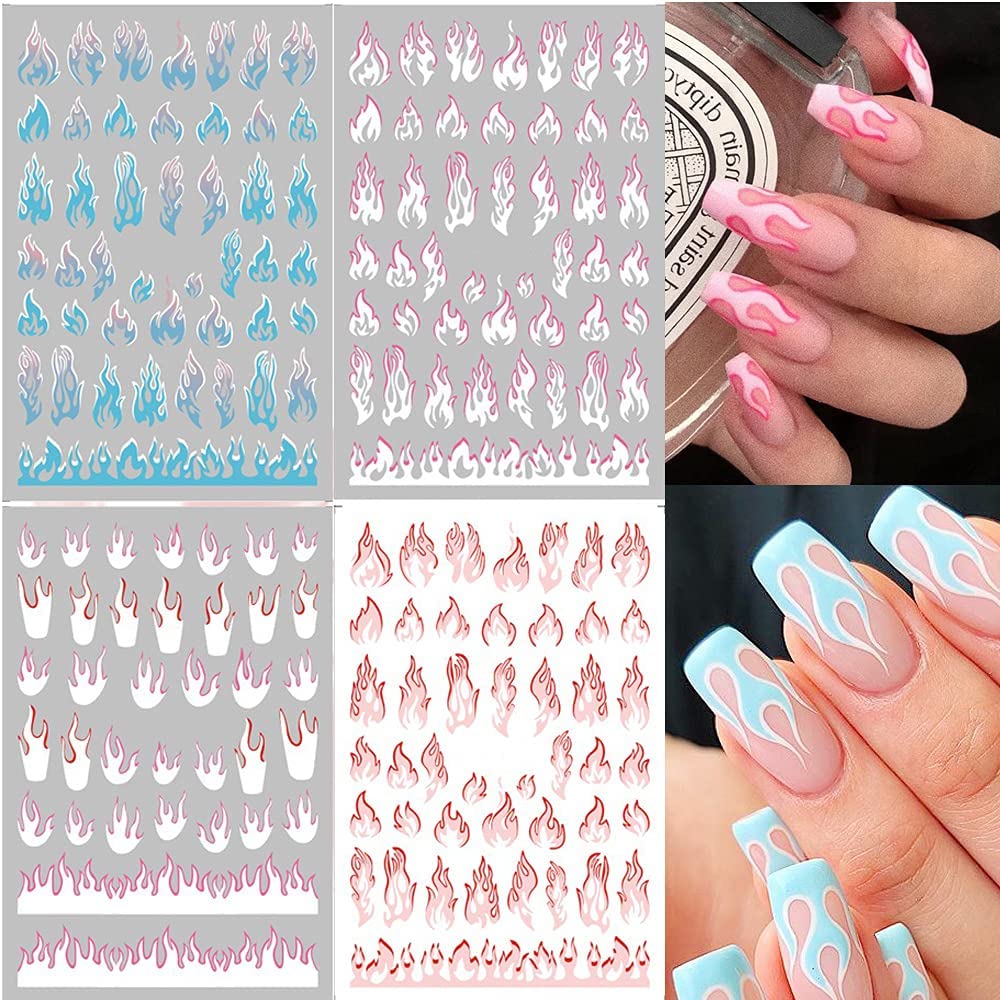 Detail Flame Stickers For Nails Nomer 16