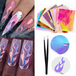 Detail Flame Stickers For Nails Nomer 3