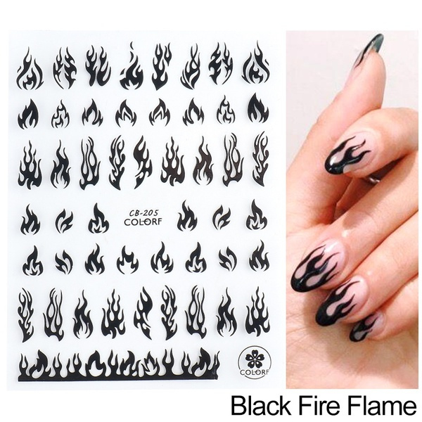 Detail Flame Stickers For Nails Nomer 26