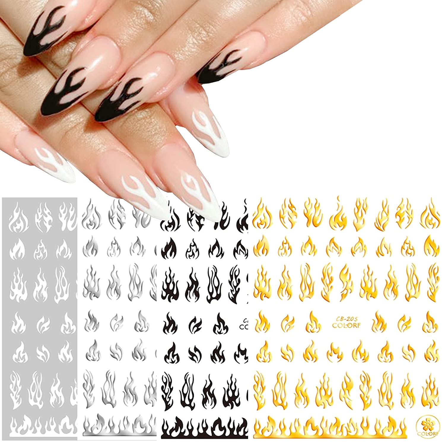 Detail Flame Stickers For Nails Nomer 48