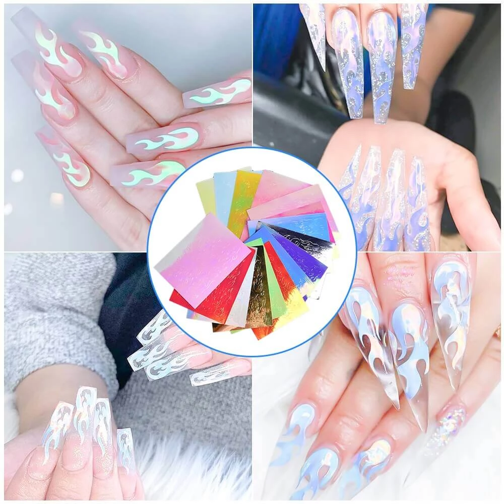 Detail Flame Stickers For Nails Nomer 50