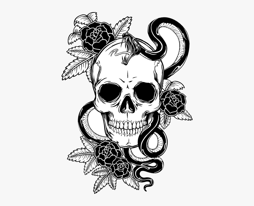 Detail Totenkopf Tattoo Mit Rosen Nomer 15