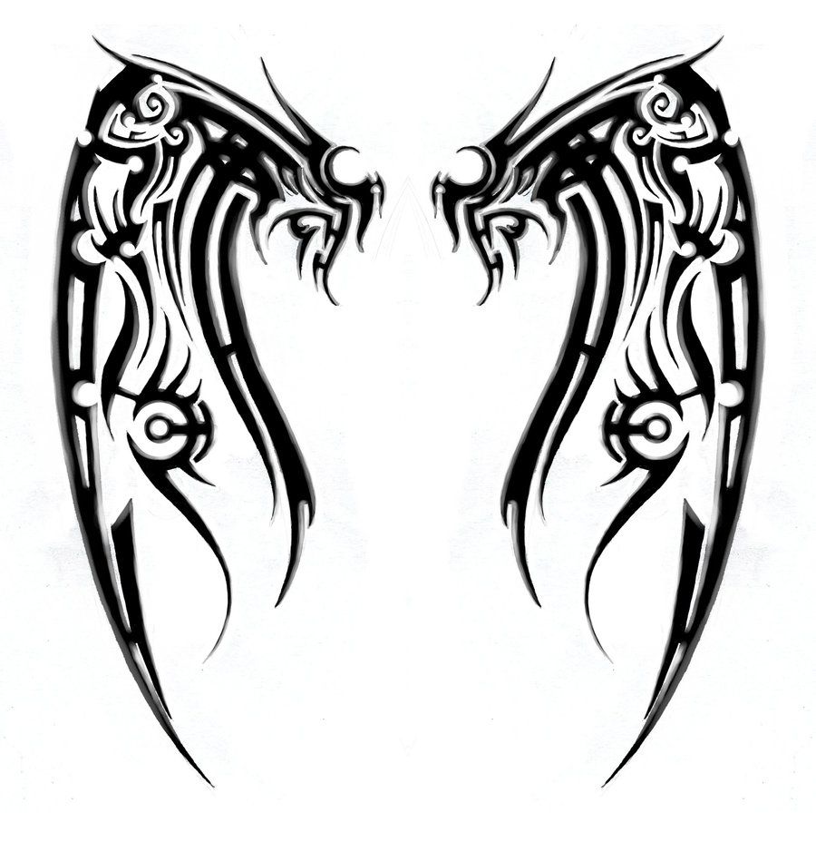 Detail Wings Geometric Tattoo Nomer 2