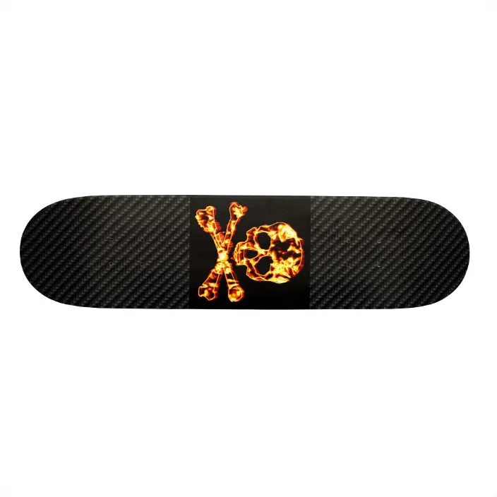 Detail Flaming Skull Skateboard Nomer 25
