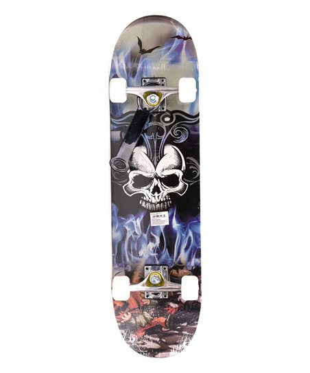 Detail Flaming Skull Skateboard Nomer 32