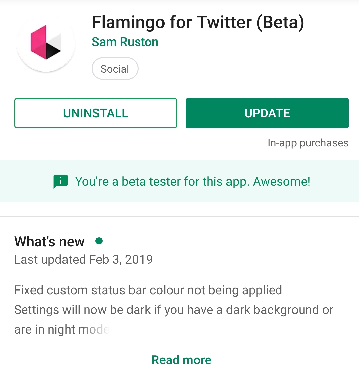 Detail Flamingo For Twitter Apk Nomer 15