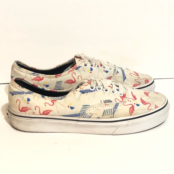 Detail Flamingo Print Vans Nomer 14