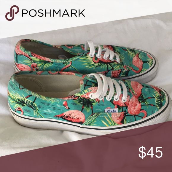 Detail Flamingo Print Vans Nomer 18