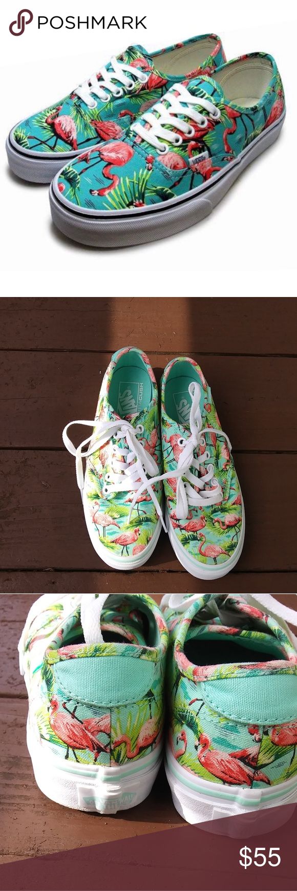 Detail Flamingo Print Vans Nomer 27