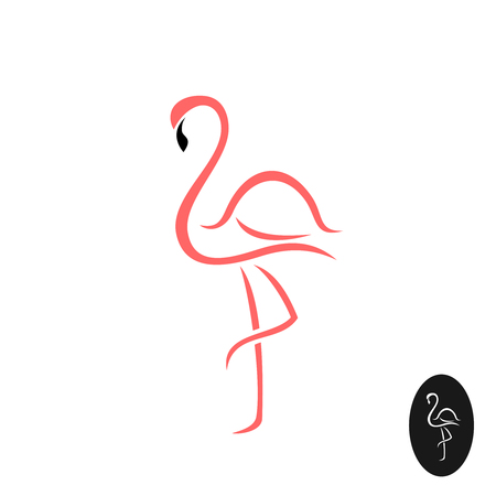 Detail Flamingo Silhouette Clip Art Nomer 23