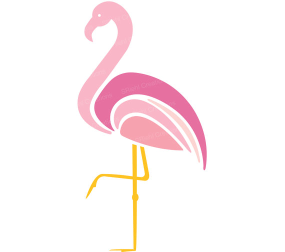 Detail Flamingo Silhouette Clip Art Nomer 39