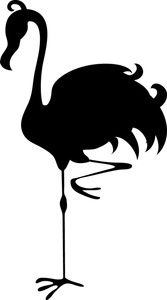 Detail Flamingo Silhouette Clip Art Nomer 6