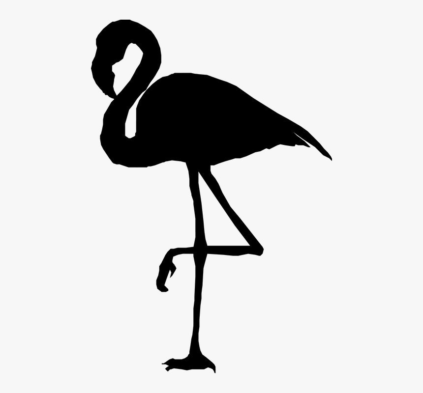 Detail Flamingo Silhouette Clip Art Nomer 9