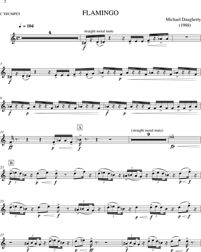 Detail Flamingo Trumpet Sheet Music Nomer 2