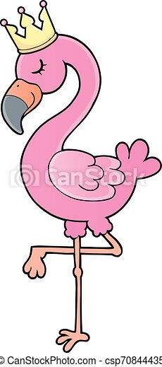 Detail Flamingo With Crown Clipart Nomer 36