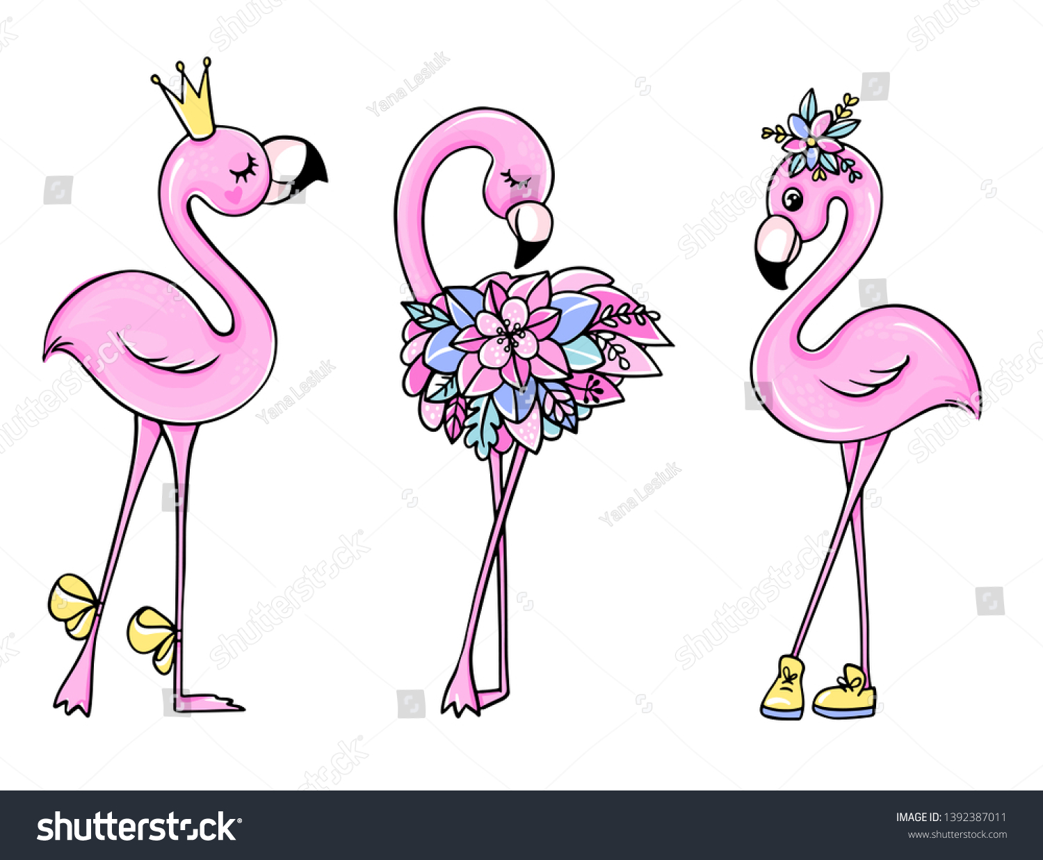 Detail Flamingo With Crown Clipart Nomer 39