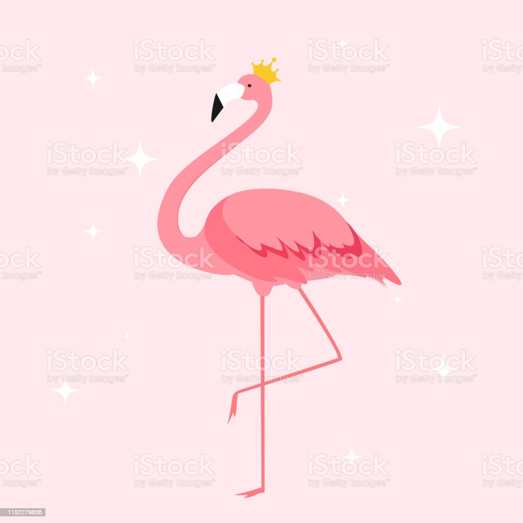 Detail Flamingo With Crown Clipart Nomer 41