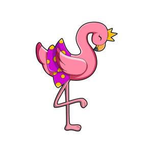 Detail Flamingo With Crown Clipart Nomer 46