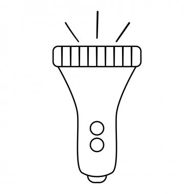 Detail Flashlight Clipart Black And White Nomer 41