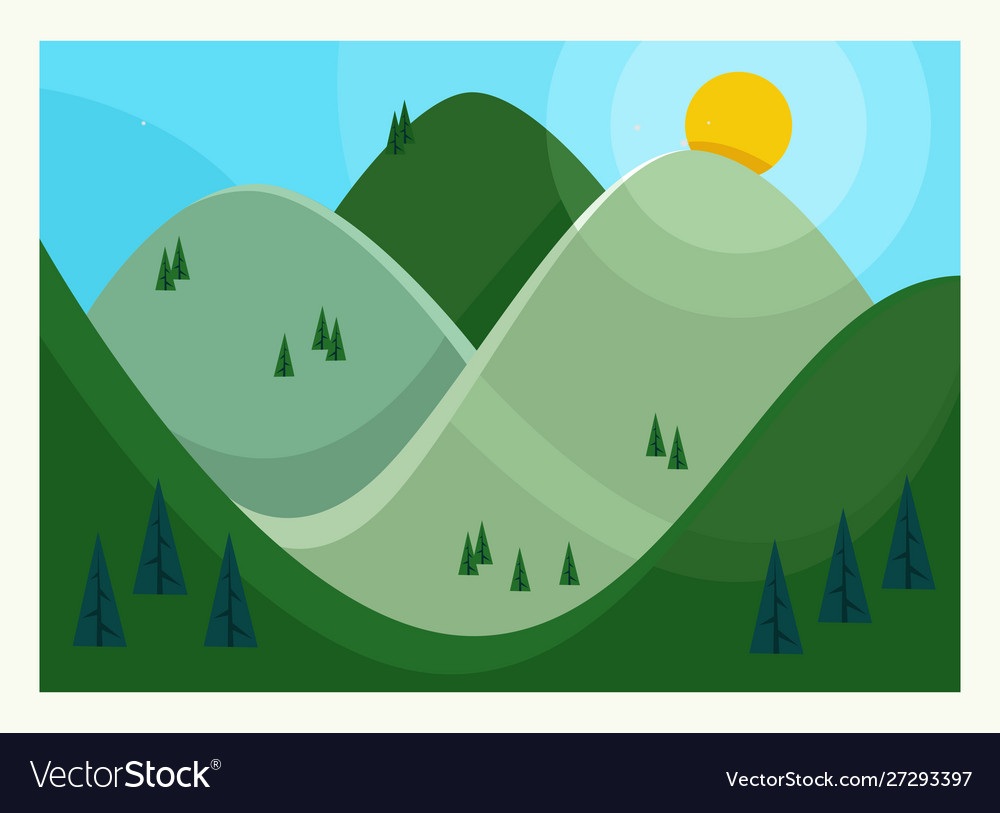 Detail Flat Design Pemandangan Nomer 21