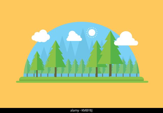 Detail Flat Design Pemandangan Nomer 49