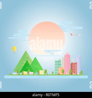 Detail Flat Design Pemandangan Nomer 51