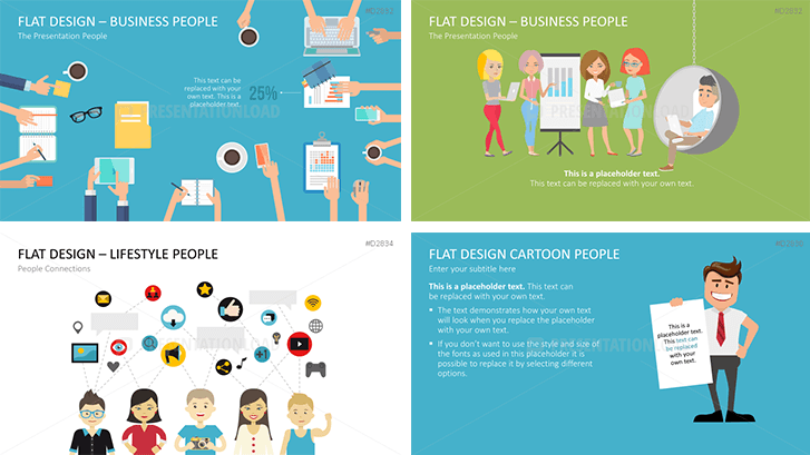 Detail Flat Design Power Point Nomer 17