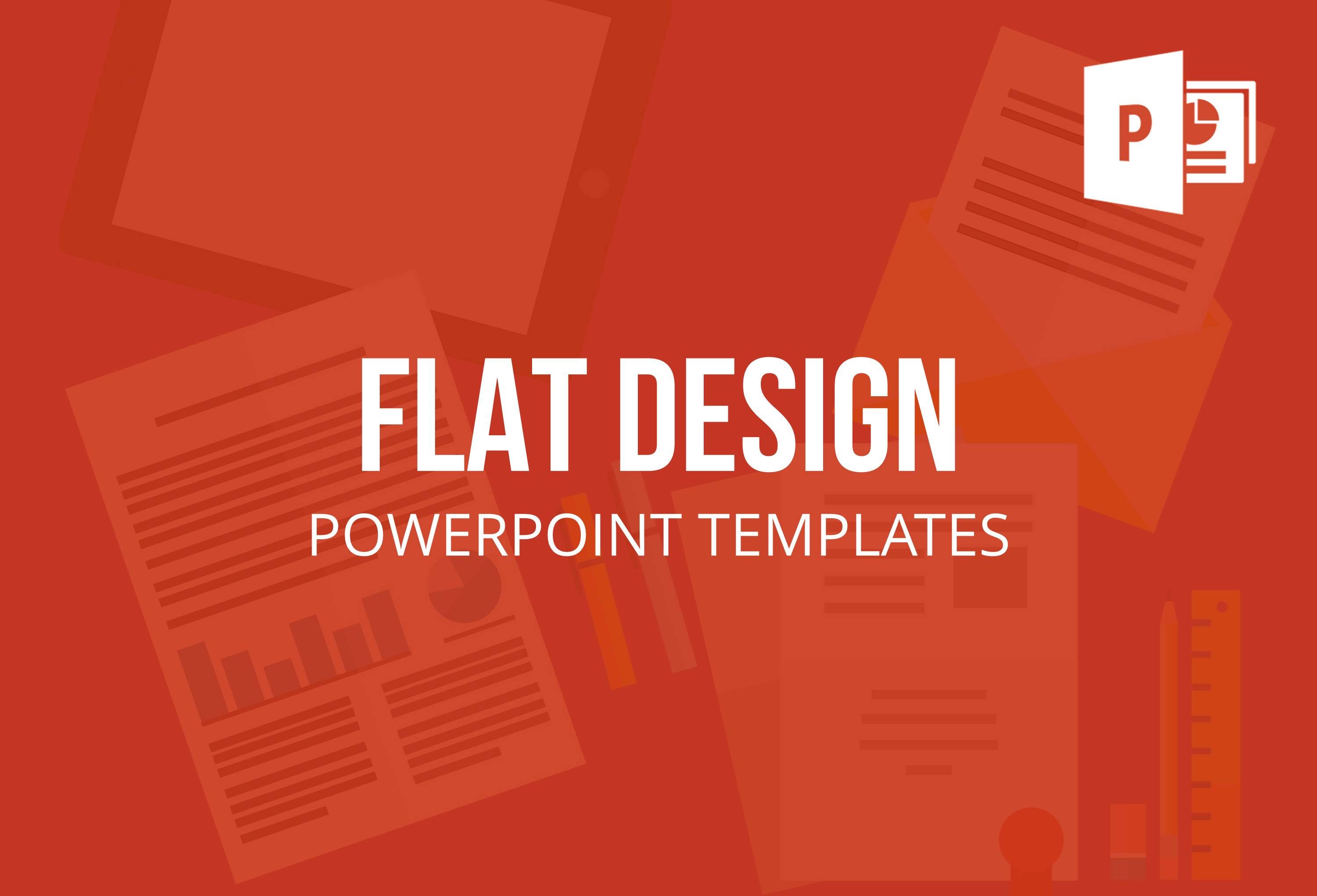 Detail Flat Design Powerpoint Template Nomer 2