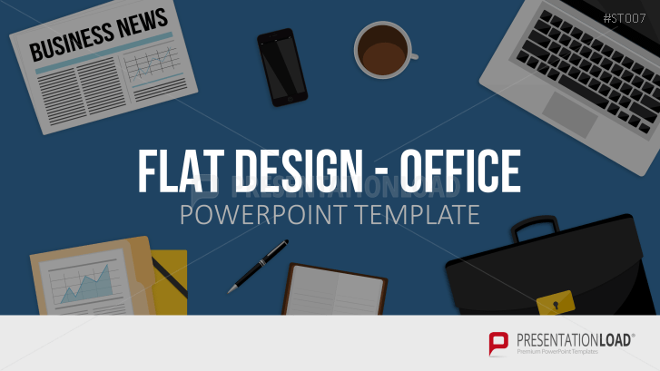 Detail Flat Design Powerpoint Template Nomer 11