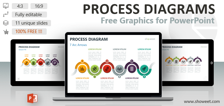 Detail Flat Design Powerpoint Template Nomer 45