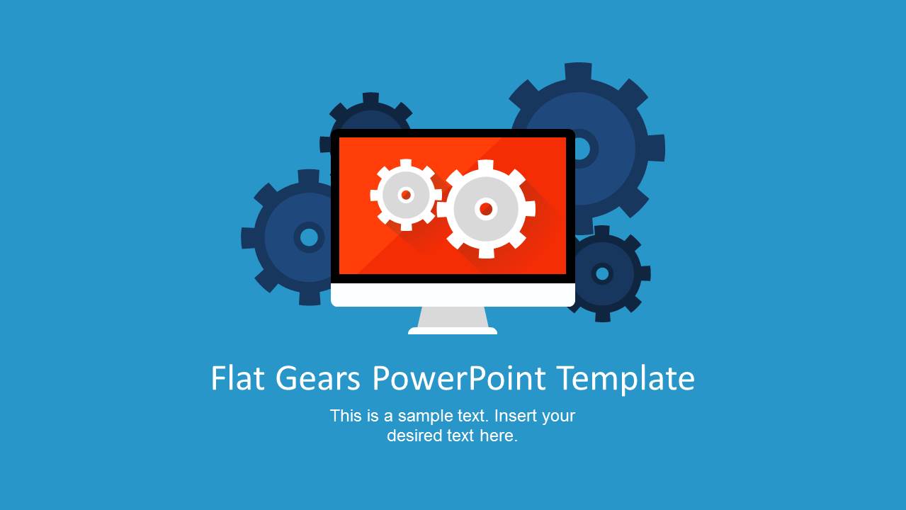 Detail Flat Design Powerpoint Template Nomer 46