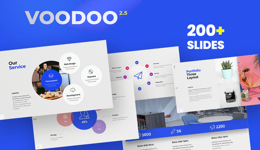 Detail Flat Design Powerpoint Template Free Download Nomer 26