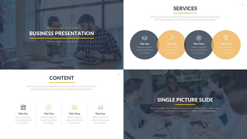Detail Flat Design Powerpoint Template Free Download Nomer 29