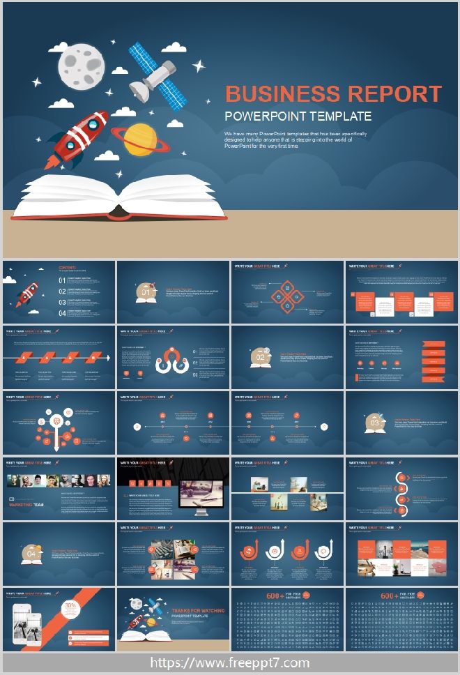 Detail Flat Design Powerpoint Template Free Download Nomer 10