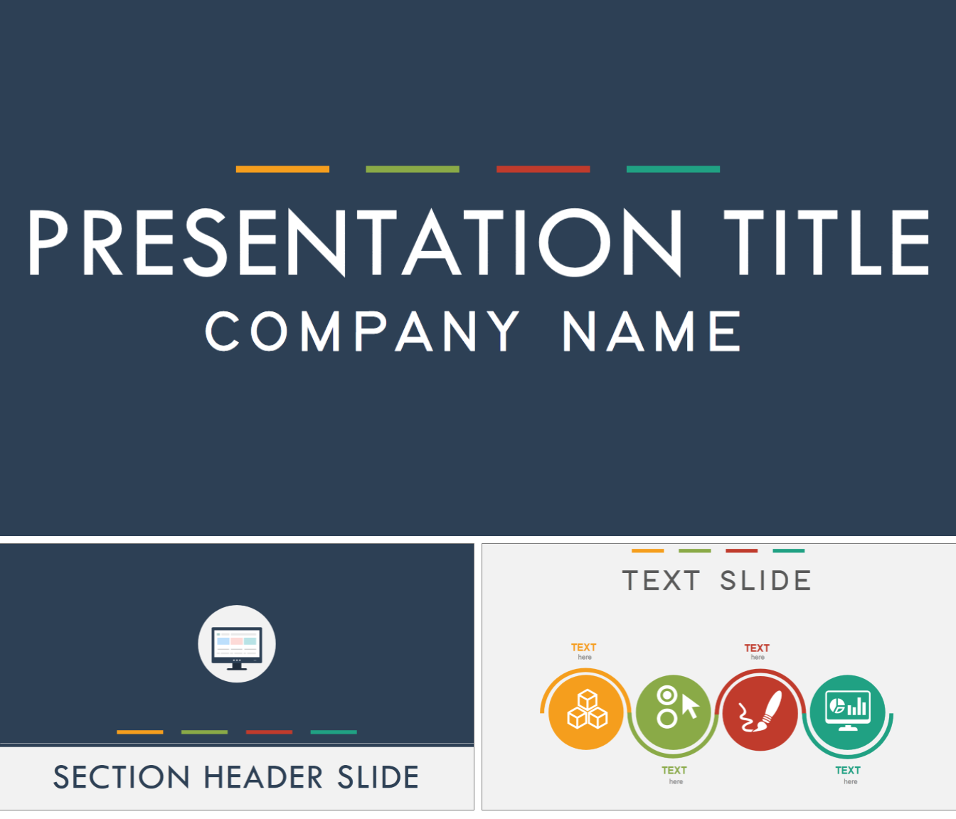 Detail Flat Design Ppt Template Nomer 24