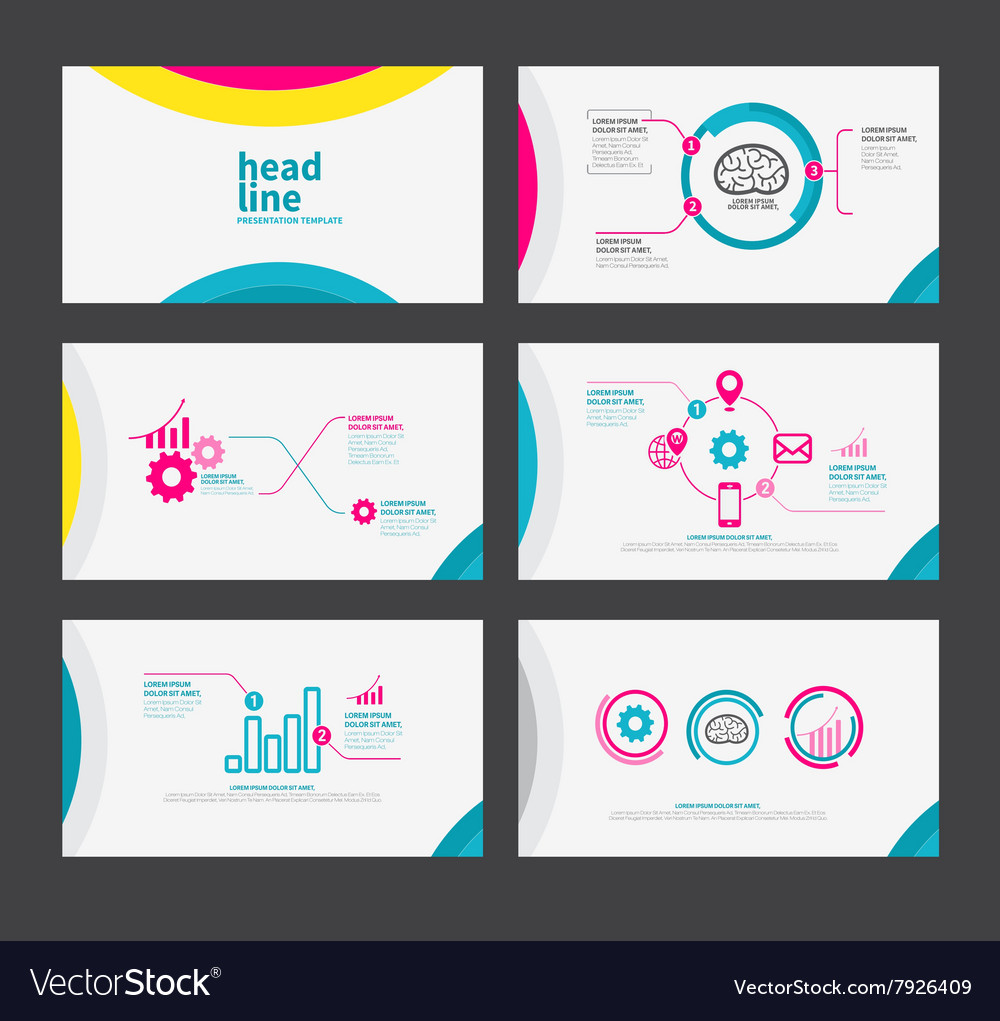 Detail Flat Design Presentation Template Nomer 46