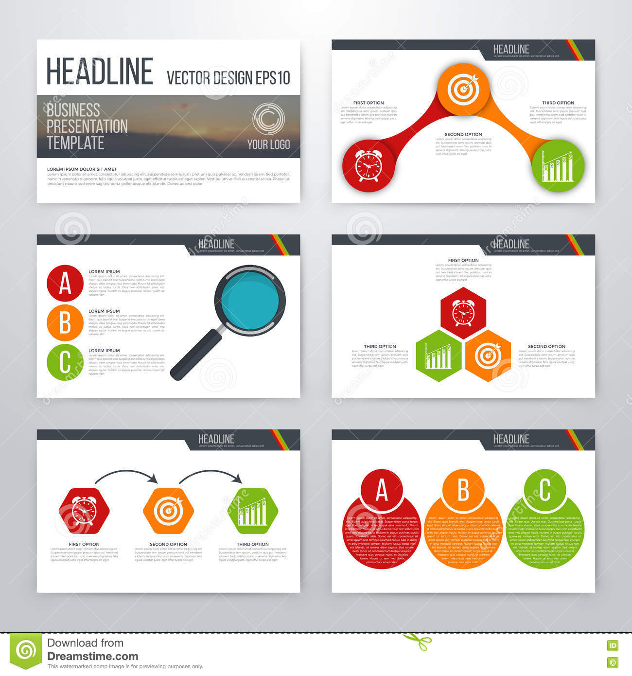 Detail Flat Design Presentation Template Nomer 48