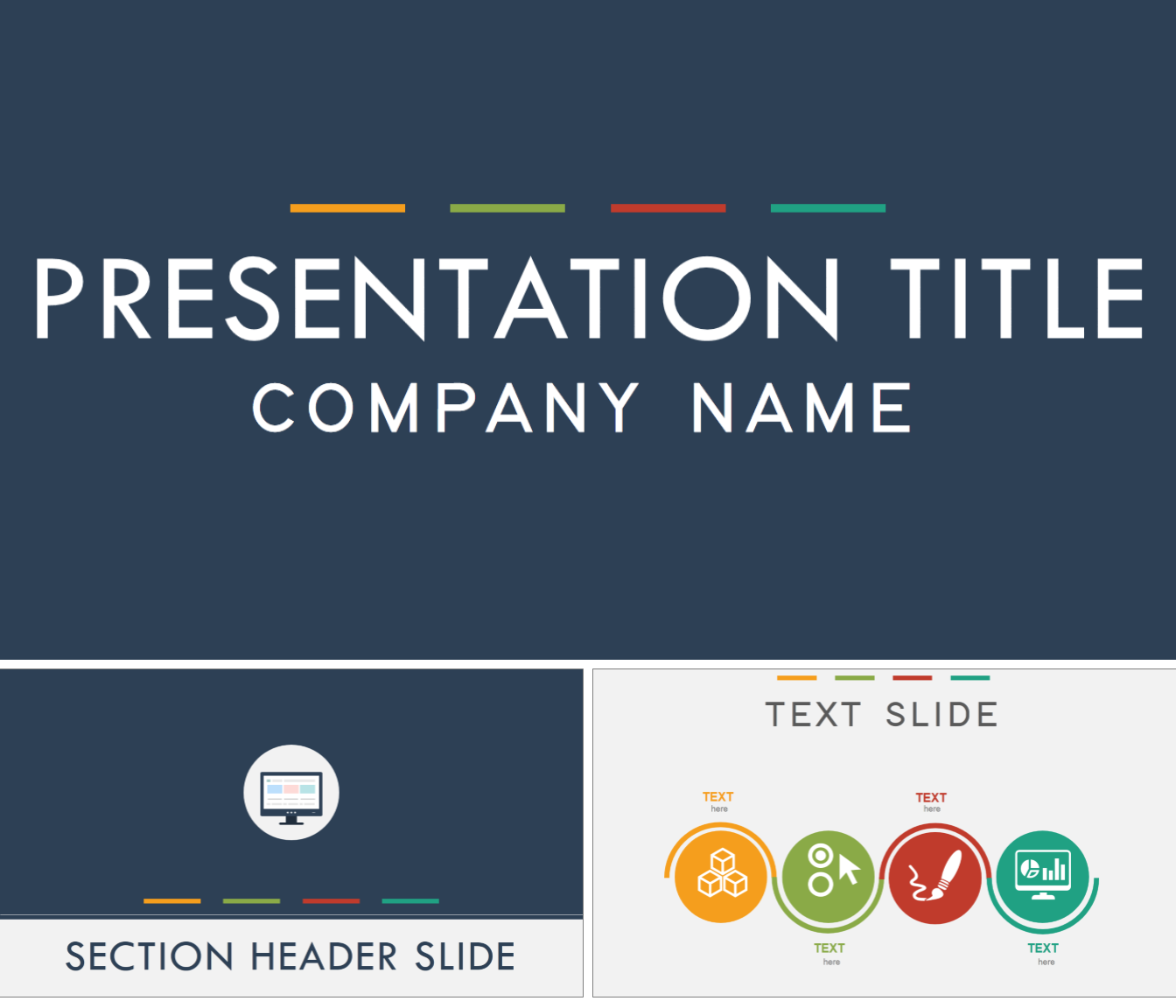 Detail Flat Design Template Powerpoint Nomer 27