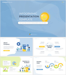 Detail Flat Design Template Powerpoint Nomer 40