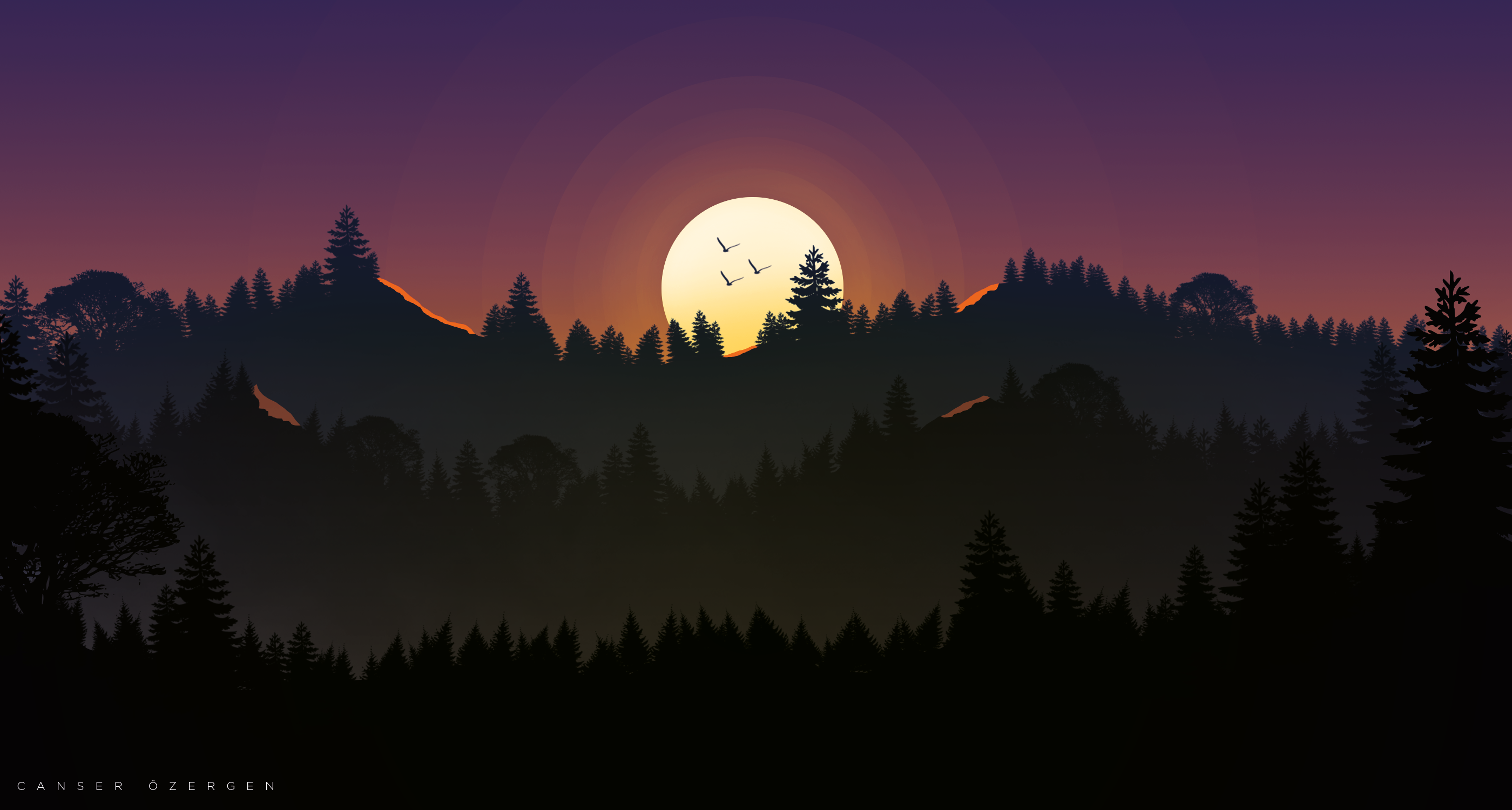 Detail Flat Landscape Wallpaper Nomer 3