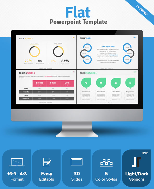 Detail Flat Powerpoint Nomer 35