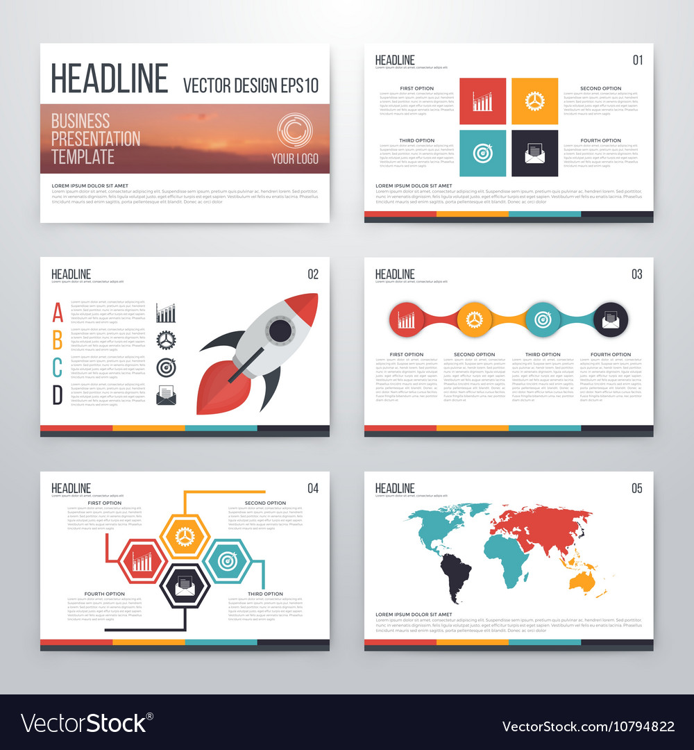 Detail Flat Presentation Template Nomer 16