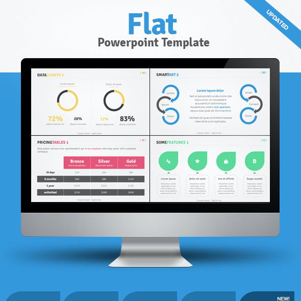 Detail Flat Presentation Template Nomer 22